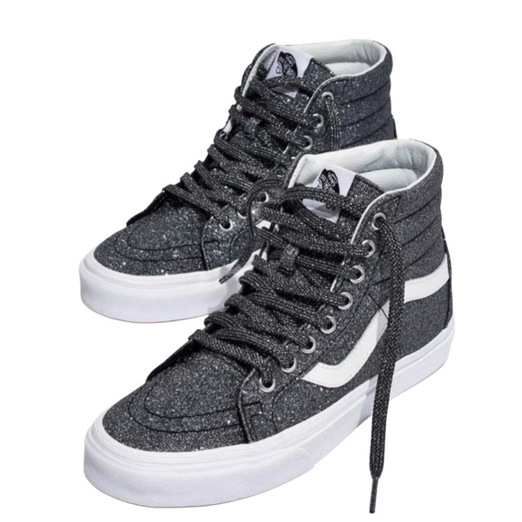 Vans Shoes - Vans SK8 Gray Glitter High Tops Sz 8